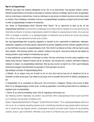 pagpapahalagang kultural na panggawi|Ayon kay max scheler .